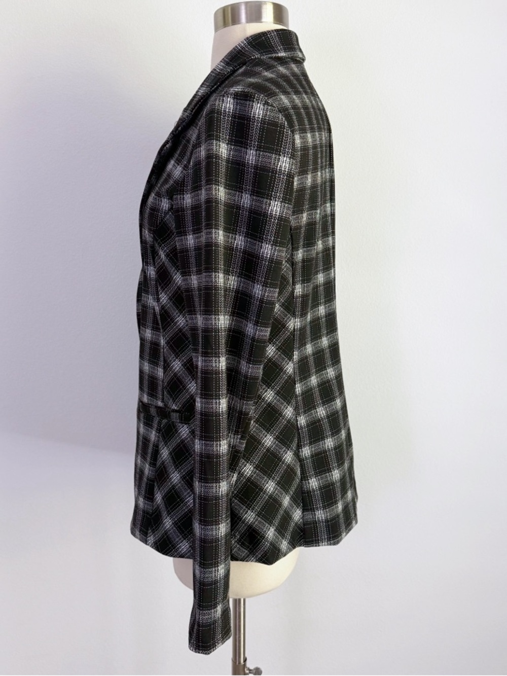 NWT Liverpool Black Plaid Single Button Blazer Women’s M 8/10 - Picture 7 of 12